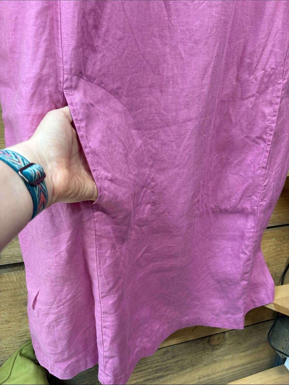 J Jill Linen Sleeveless Dress - Pink - Picture 5 of 7